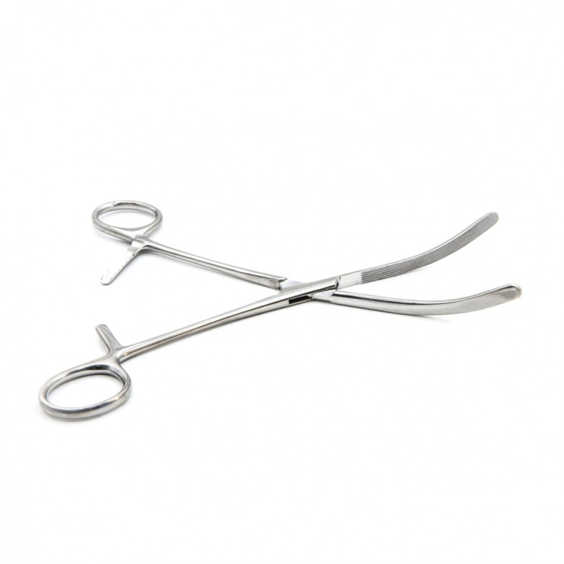 Зажим кишечный эластичный для детей, изогнутый, 175 мм. Surgiwell