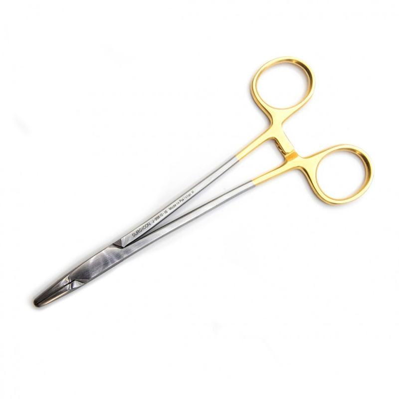 Иглодержатель общехирургический с твердосплавными пластинами 160мм