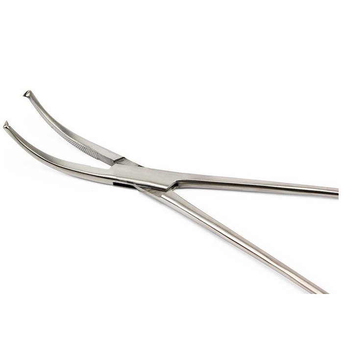 Зажим с кремальерой д/прикрепл. белья к брюшине, 160 мм, детский