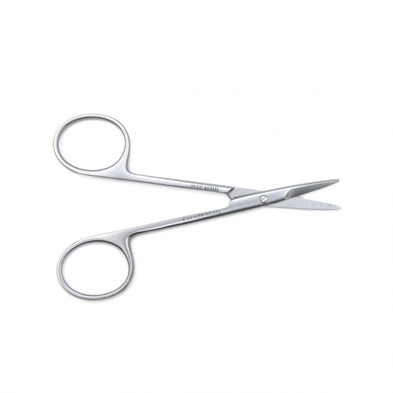 Ножницы глазные тупоконечные прямые, 113 мм