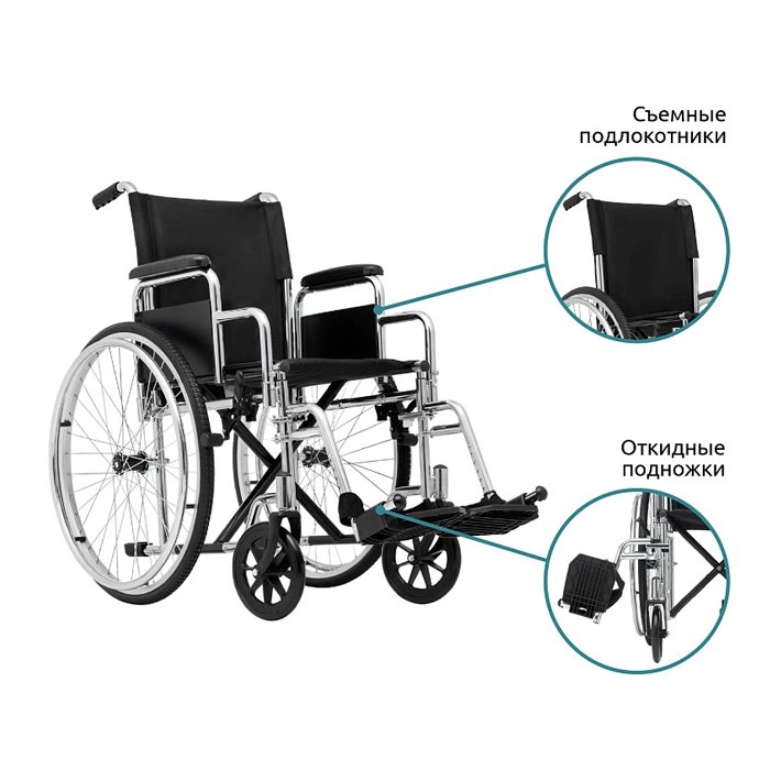 Инвалидная кресло-коляска механическая Ortonica Base 300