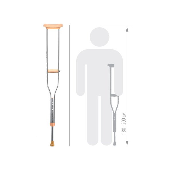 Подмышечные костыли WR-311 L (рост 180-200 см.)