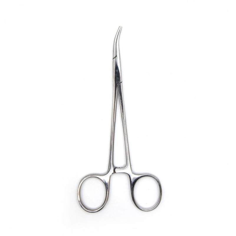 Зажим кровоостанавливающий "Москито", изогнутый по ребру, 160 мм. Surgiwell