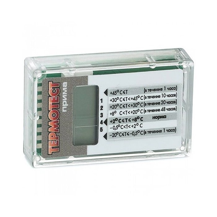 Термоиндикатор электронный для контроля холодовой цепи Термотест Прима/2 (24 мес.,+2...+8ºС)