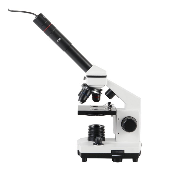 Микроскоп учебный Эврика 40х-1280х с видеоокуляром в кейсе