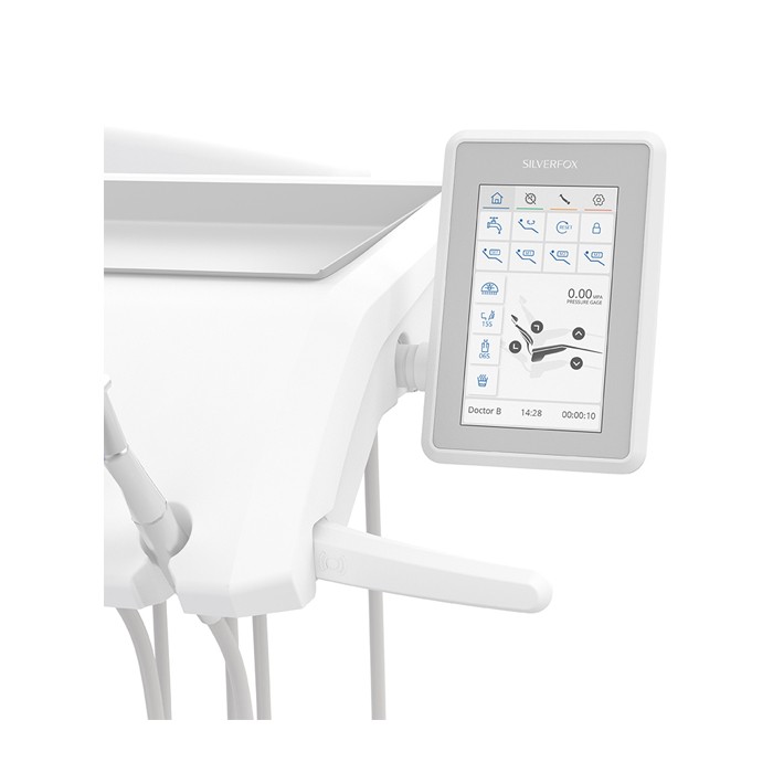 SILVERFOX 8000C-SRS0 PRO – cтоматологическая установка с нижней подачей и с мягкой обивкой