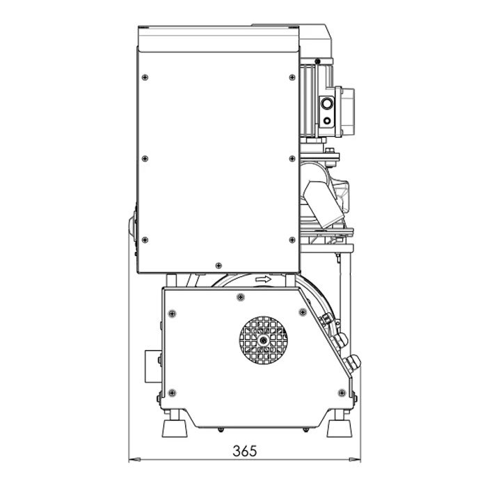 Turbo-Smart A - стоматологический аспиратор для влажной аспирации для 2-3 стоматологических установок, без кожуха
