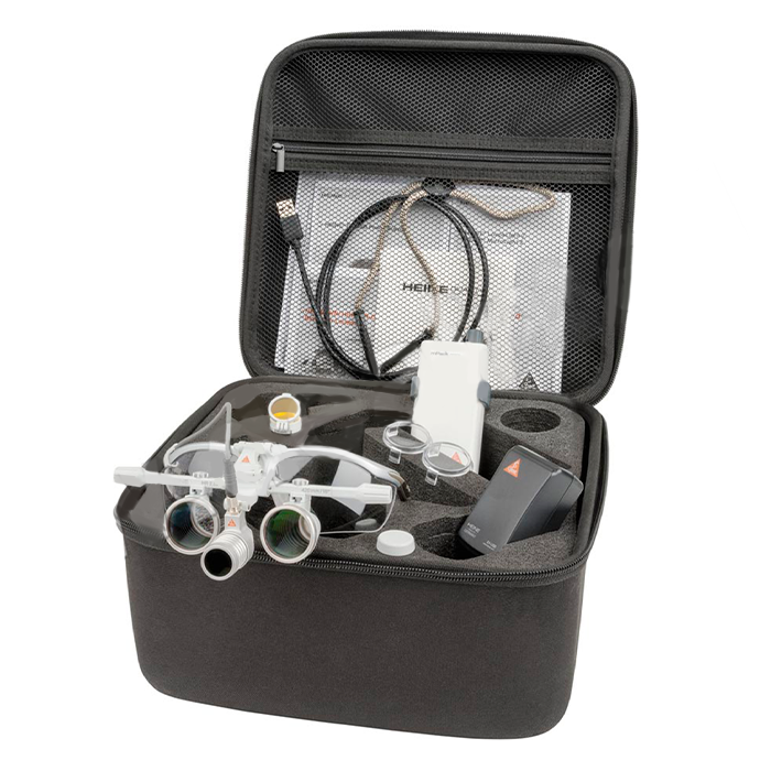 Осветитель медицинский налобный LED LoupeLight2 с принадлежностями в наборе Heine