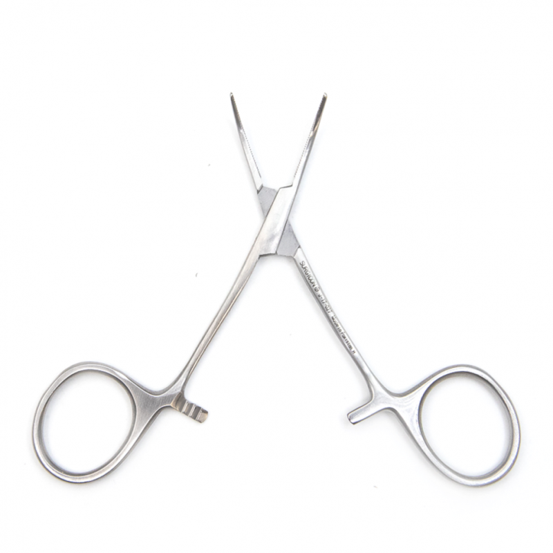 Зажим кровоостанавливающий зубчатый изогнутый 10 см Mikro-Mosquito Surgicon