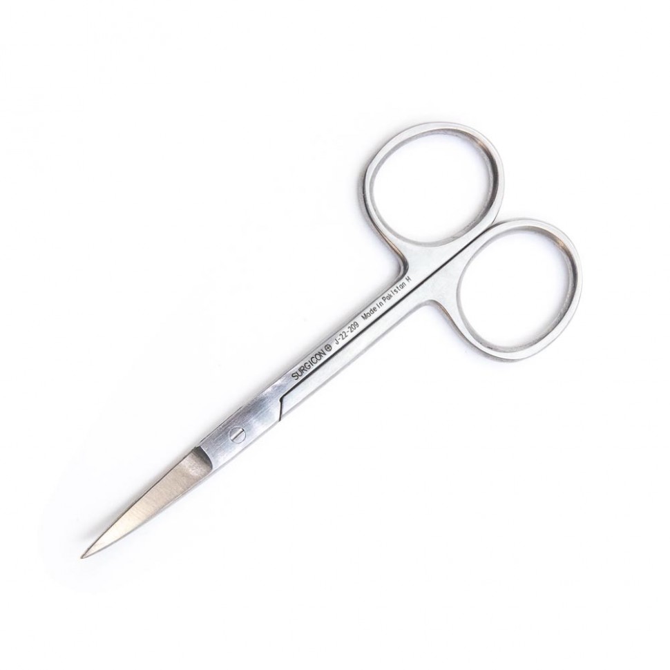 Ножницы глазные, тонкие, изогнутые по плоскости, 9см, Surgicon