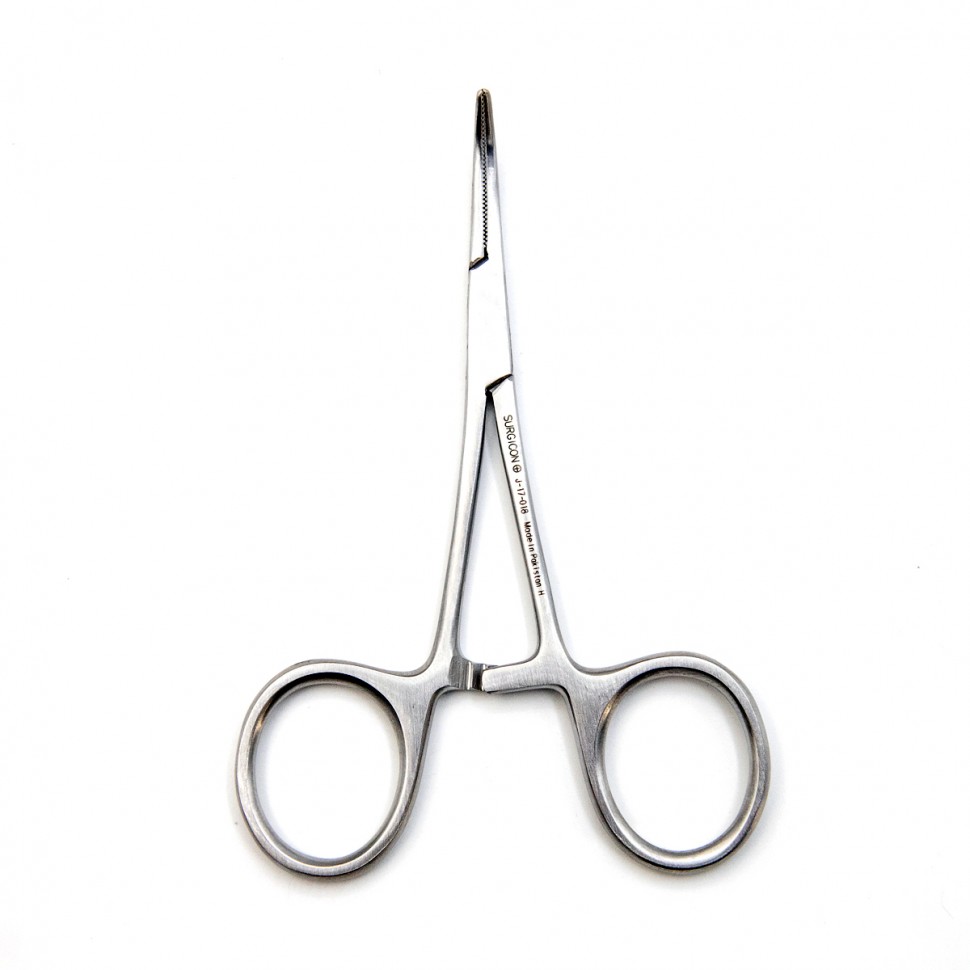 Зажим артериальный Halsted-Mosquito изогнутый, 100мм