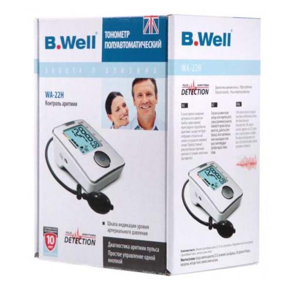 Полуавтоматический тонометр с функцией диагностики аритмии WA-22h (M) B.Well
