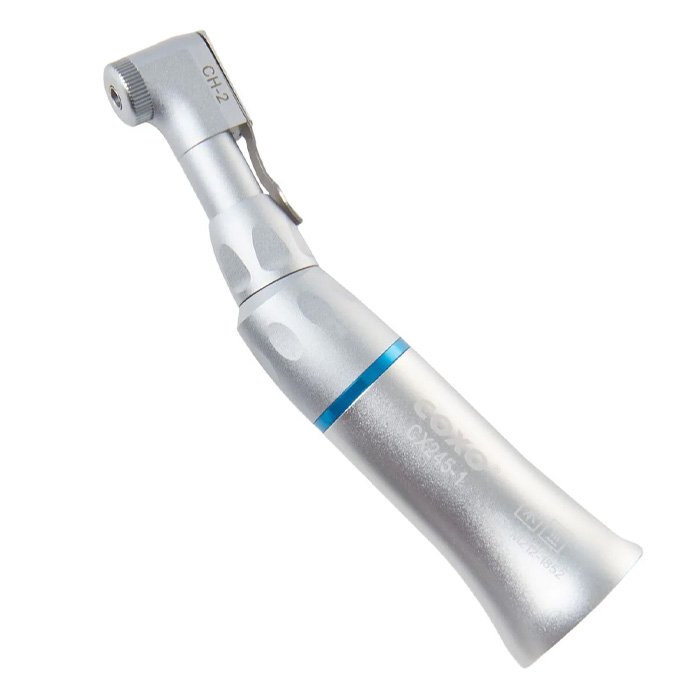 CX245-1 - угловой наконечник с защёлкой для боров, Coxo