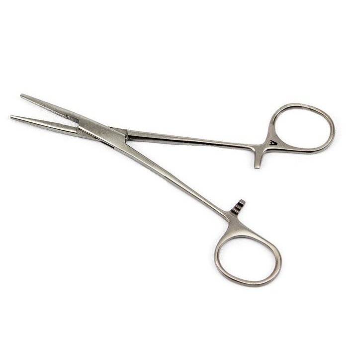 Зажим к/о с атравматической насечкой прямой, 160 мм