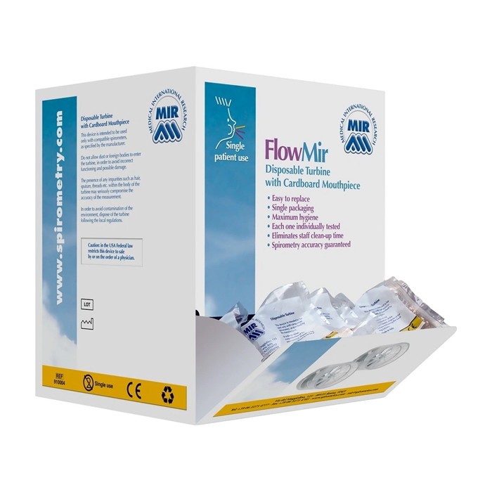 Турбина для спирометров одноразовая с мундштуком для MIR Spirolab cтерильная