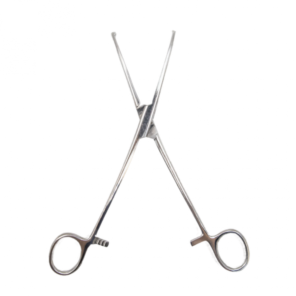 Зажим кровоостанавливающий, одно- и двузубый, зубчатый, изогнутый №3. Surgiwell