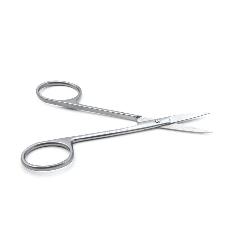 Ножницы глазные остроконечные прямые, 113 мм