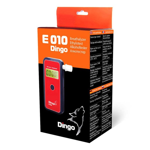 Анализатор паров этанола в выдыхаемом воздухе Динго Е010 (стандартный) в мини-кейсе без кабеля