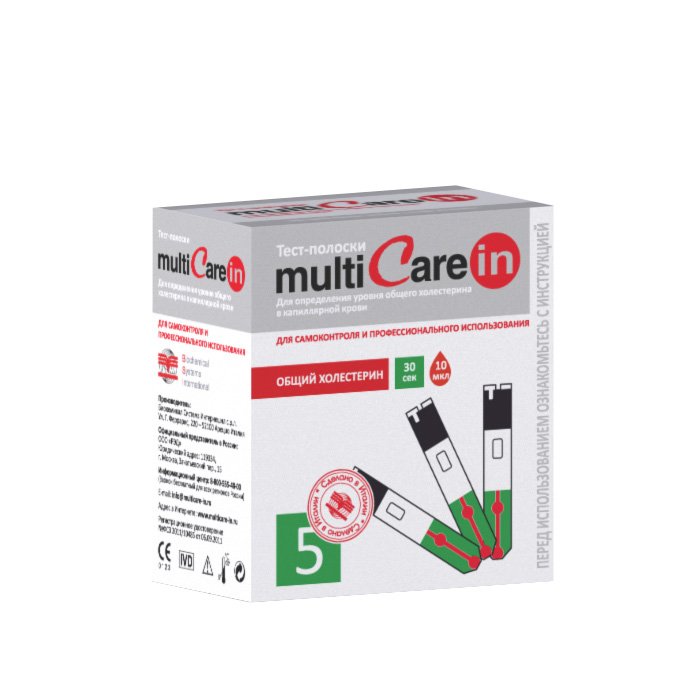 Тест-полоски Холестерин № 5 к анализатору MultiCare-in
