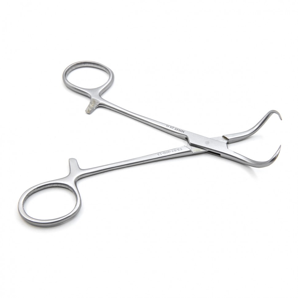 Зажим медицинский BACKHAUS, с кремальерой, длина 130мм. (&З-39р), МИЗТ