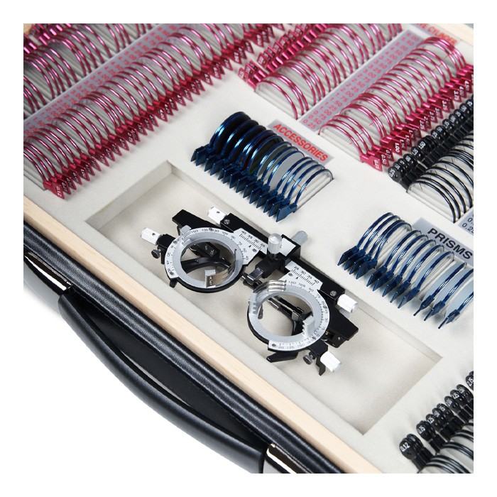 Набор пробных очковых линз с оправой на 266 линз (металл)