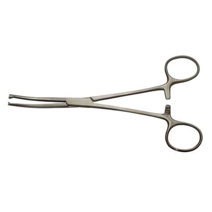 Зажим кровоостанавливающий 1х2-зубый зубчатый изогнутый №2 ПТО Медтехника