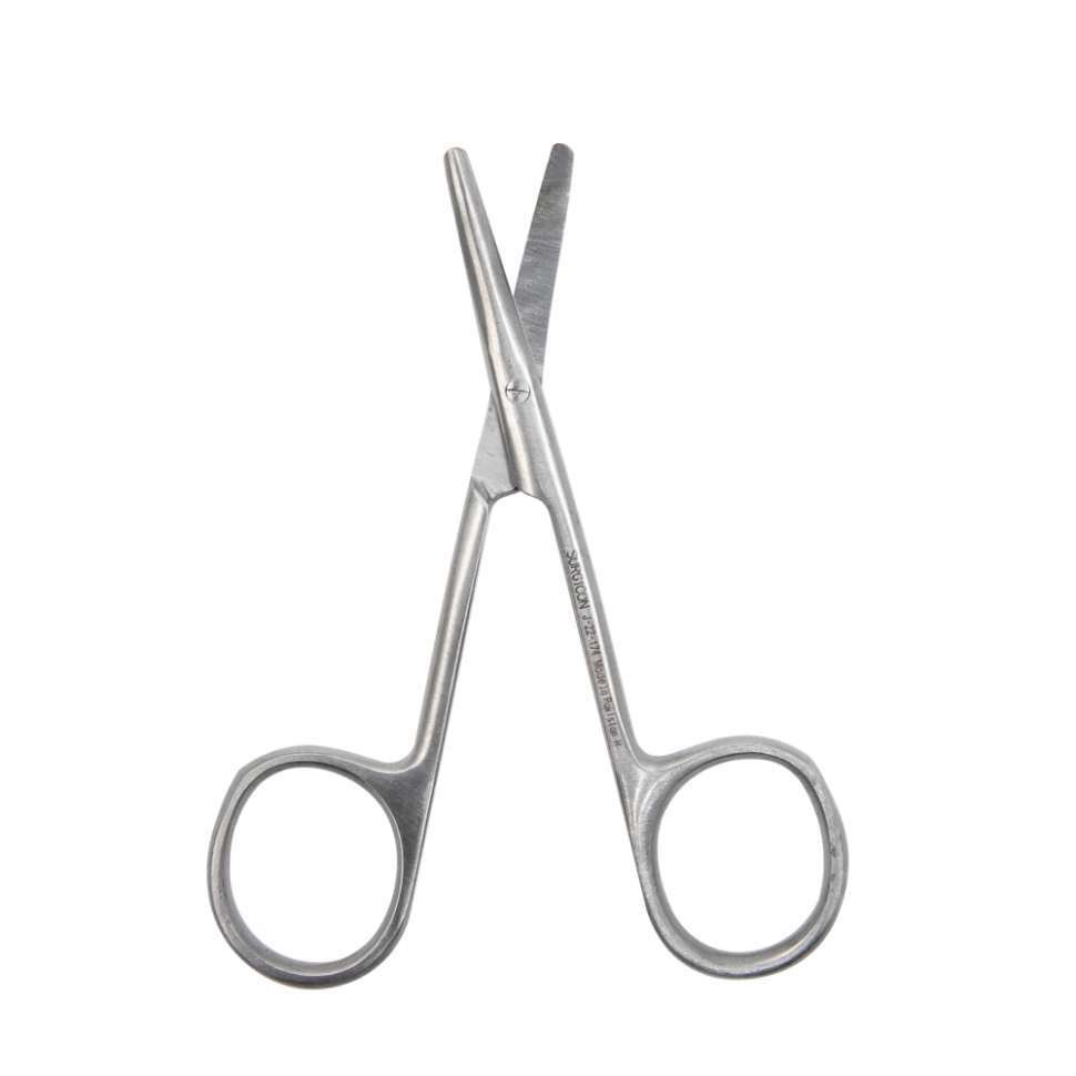 Ножницы вертикально изогнутые тупоконечные 100мм