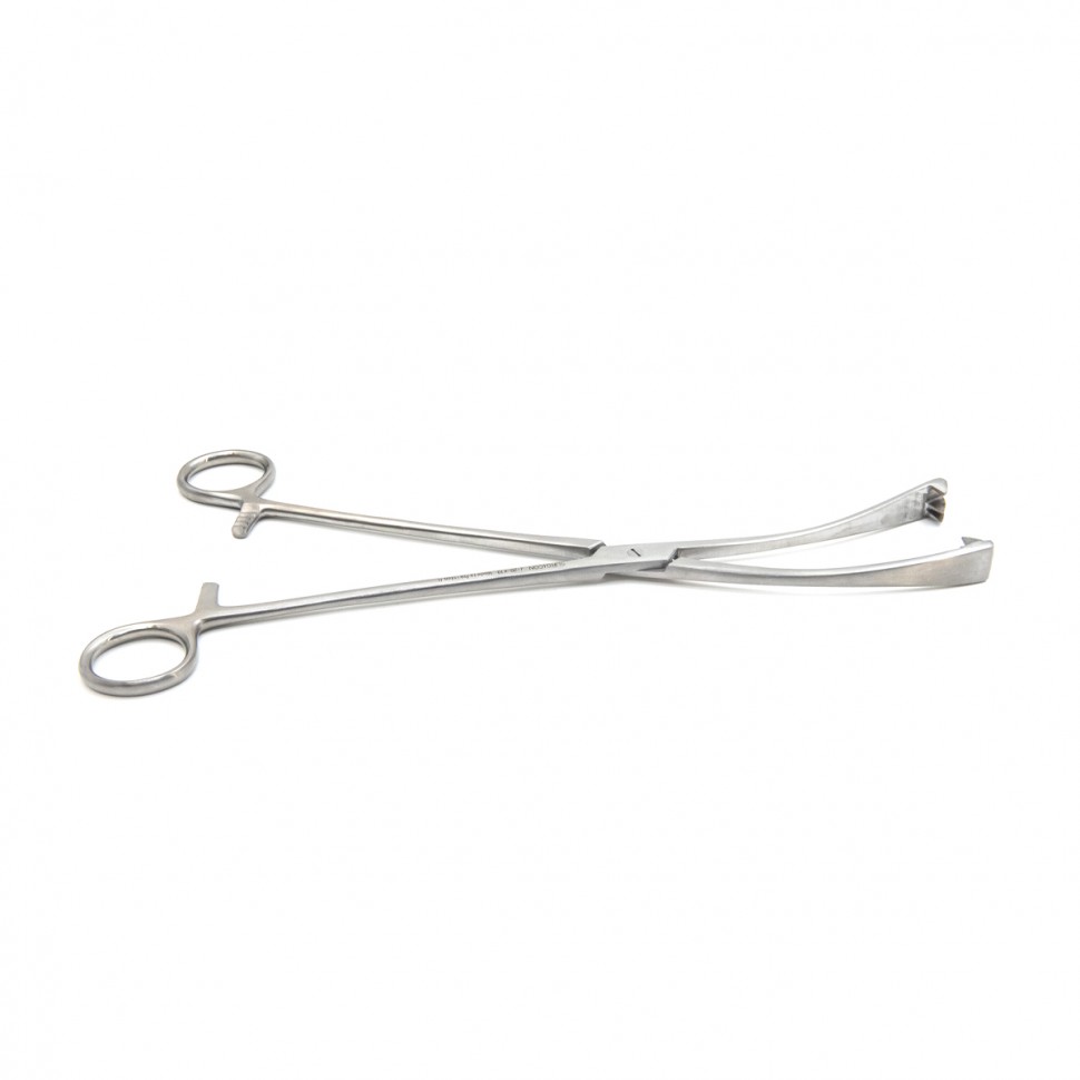 Щипцы маточные 3-х зубые, изогнутые 260 мм