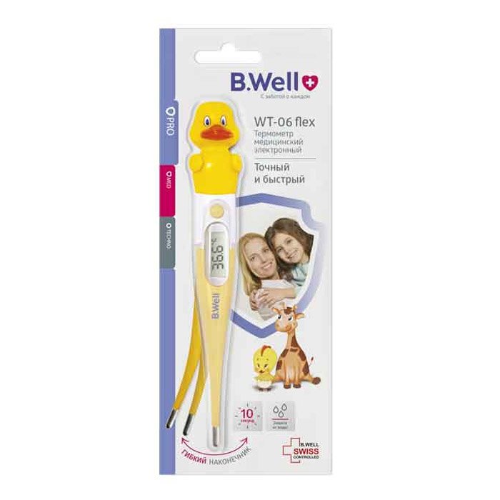 Термометр WT-06 "Детский" - "утенок", "кролик" (6 секунд, гибкий наконечник)
