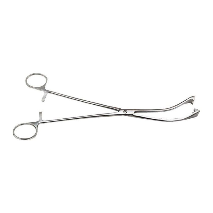 Щипцы маточные трехзубые, изогнутые для оттягивания матки, 260 мм Surgiwell
