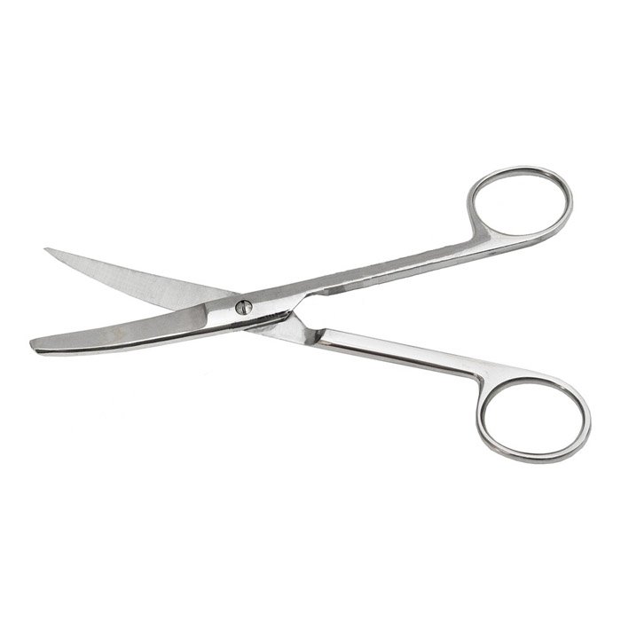 Ножницы с 1-м острым концом вертик. изогнутые 170 мм