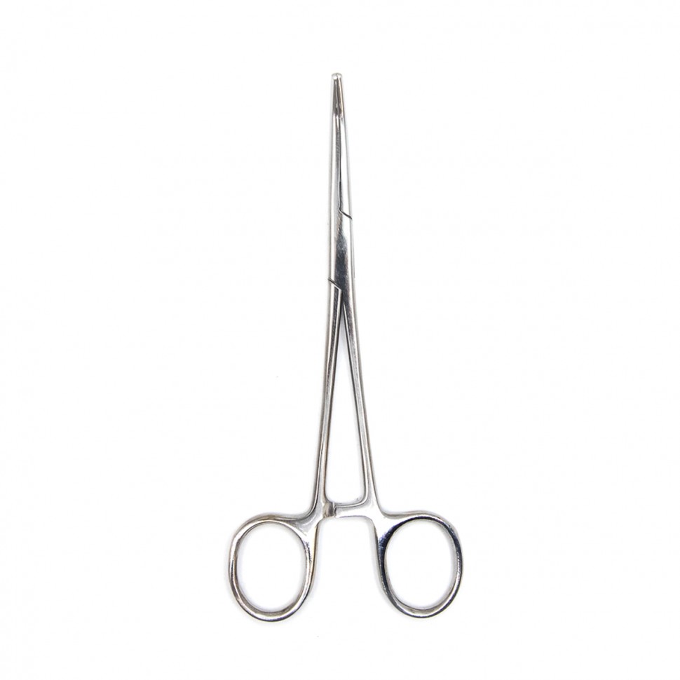 Зажим кровоостанавливающий, с атравматической нарезкой, изогнутый, 160 мм. Surgiwell