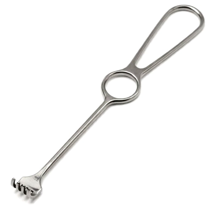 Крючок хирургический четырехзубый, тупой, №1, Surgiwell