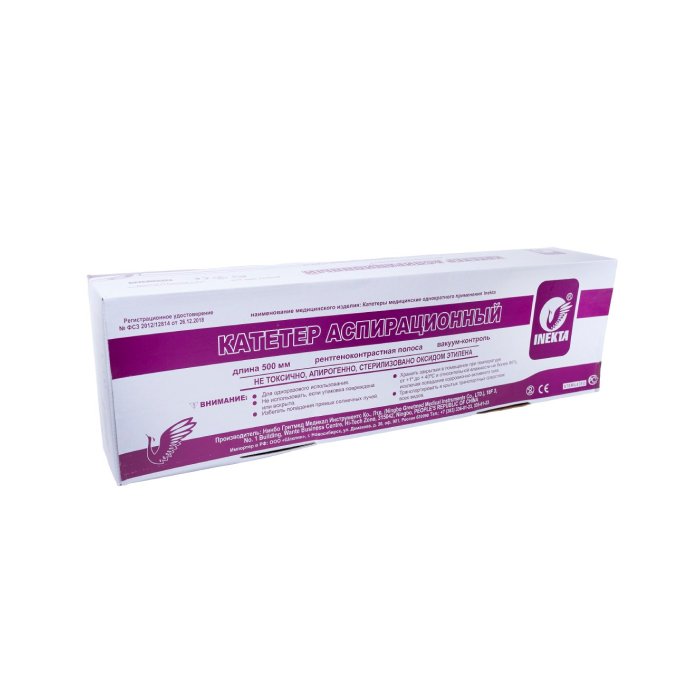 Катетер аспирационный INEKTA с РКП CH12 Вакон 50см (100шт в упаковке)