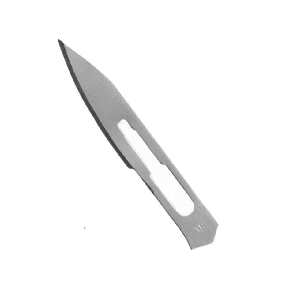 Лезвие хирургическое стерильное одноразовое ENSENT углеродистая сталь №18