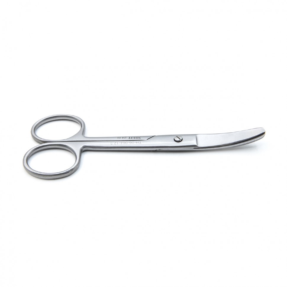 Ножницы хирургические тупоконечные вертикально-изогнутые, 125 мм (Н-64р) , МИЗТ