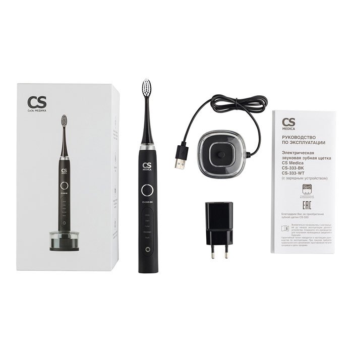 Электрическая звуковая зубная щетка CS-333  CS Medica (белая)
