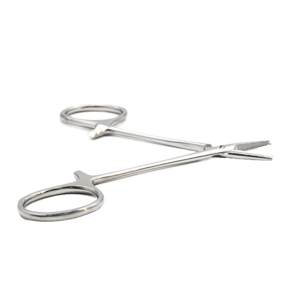 Зажим кровоостанавливающий, глазной, прямой с зубом, 84 мм. Surgiwell