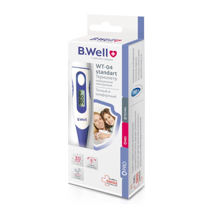 Термометр WT-04 "Гибкий" (30 секунд, футляр, гибкий наконечник)