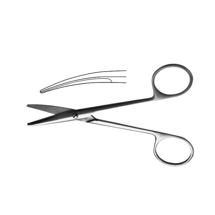 Ножницы д/энукл. вертик. Изогнутые, 125 мм