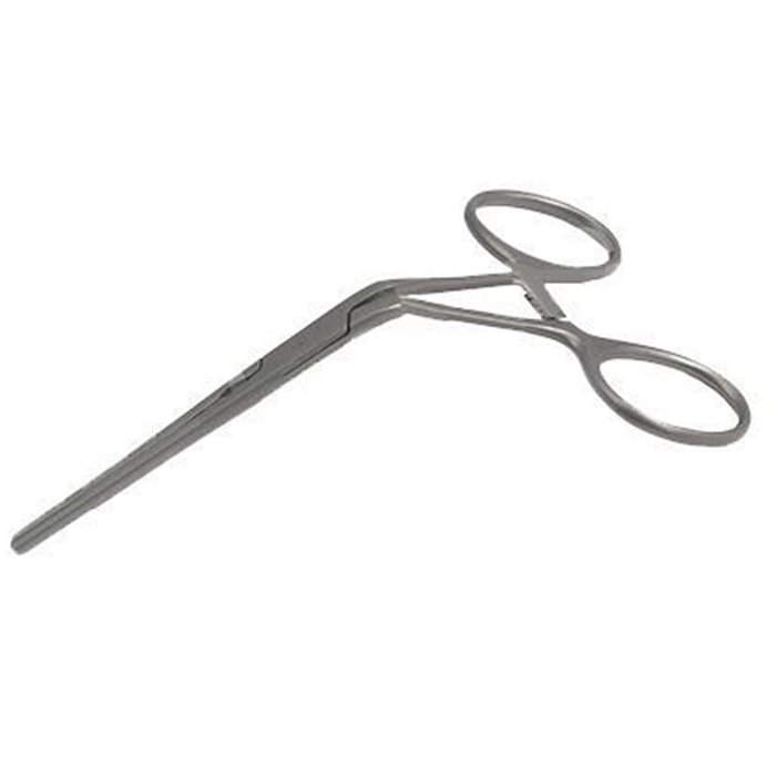 Зажим сосудистый педиатрический 125 мм прямой, ручки изогн.под углом ПТО Медтехника