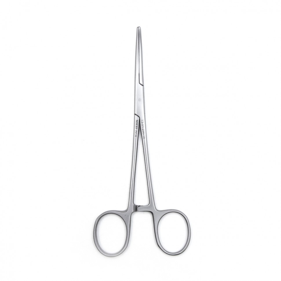 Зажим медицинский DE BAKEY-RANKIN, кровоостанавливающий с атравматической нарезкой изогнутый, 160 мм (З-11-2р), МИЗТ