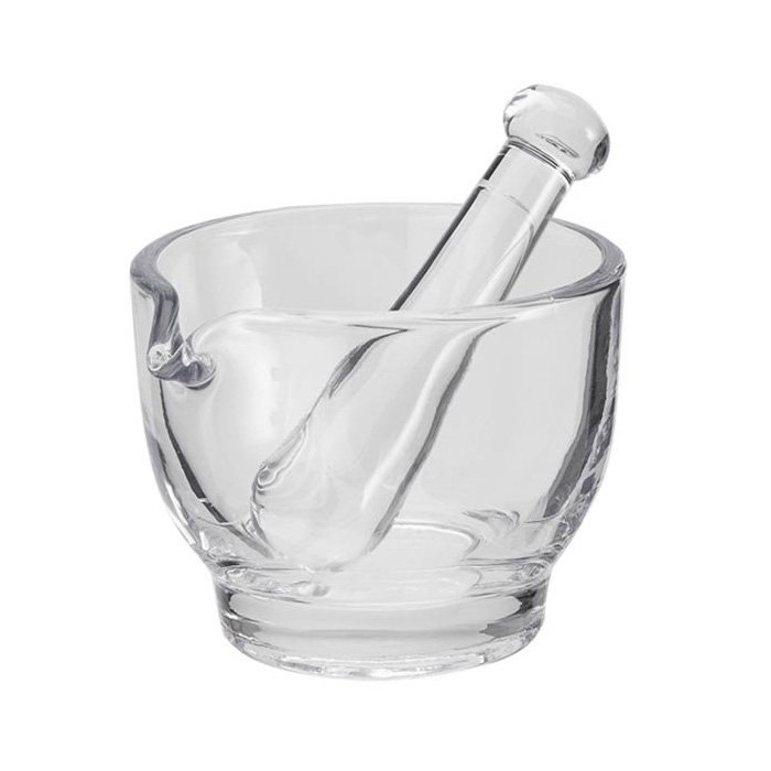 Ступка с пестиком, стеклянная, D=120 мм