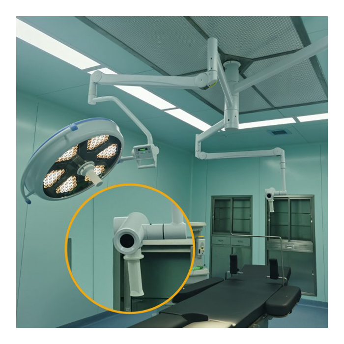 Светильник медицинский бестеневой с камерой 4К на отдельном кронштейне 700/500