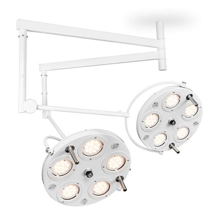 Медицинский двухкупольный хирургический светильник FotonFLY 5М/5М двухкупольный