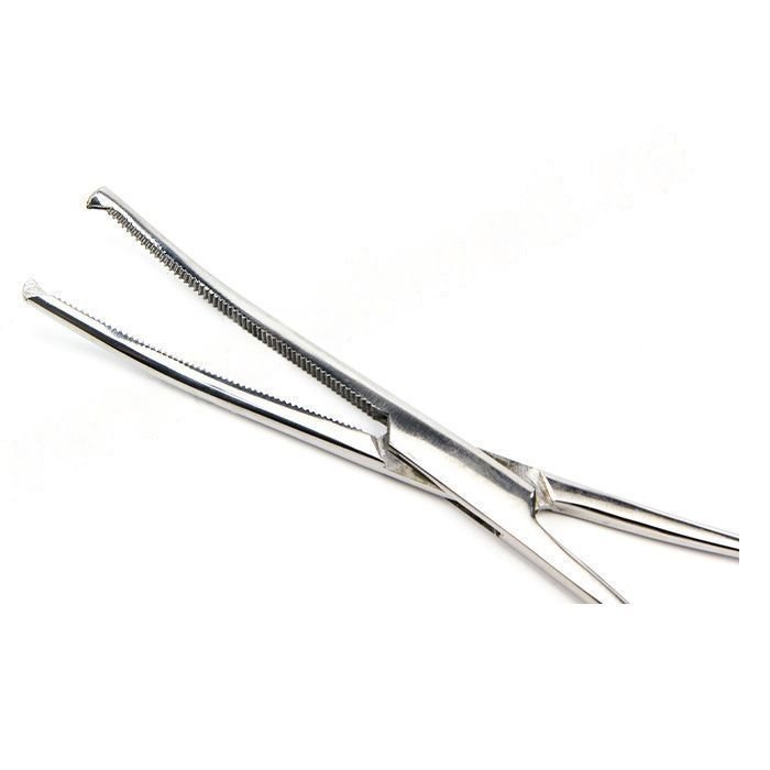 Зажим кровоостанавливающий 1х2-зубый зубчатый изогнутый №2 ПТО Медтехника