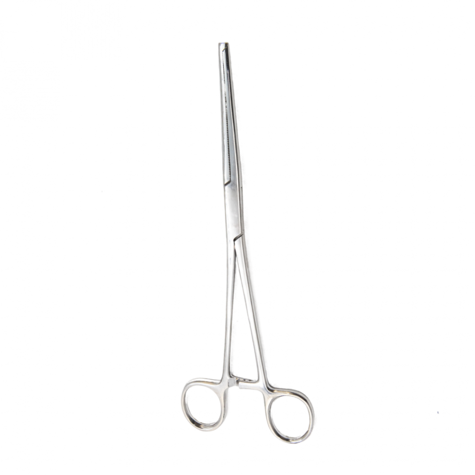 Зажим кровоостанавливающий, одно- и двузубый, зубчатый, прямой №3, 205 мм. Surgiwell