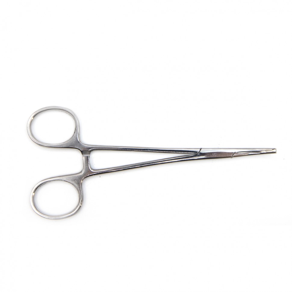 Зажим кровоостанавливливающий, одно- и двузубый, зубчатый, изогнутый №1, 155 мм. Surgiwell