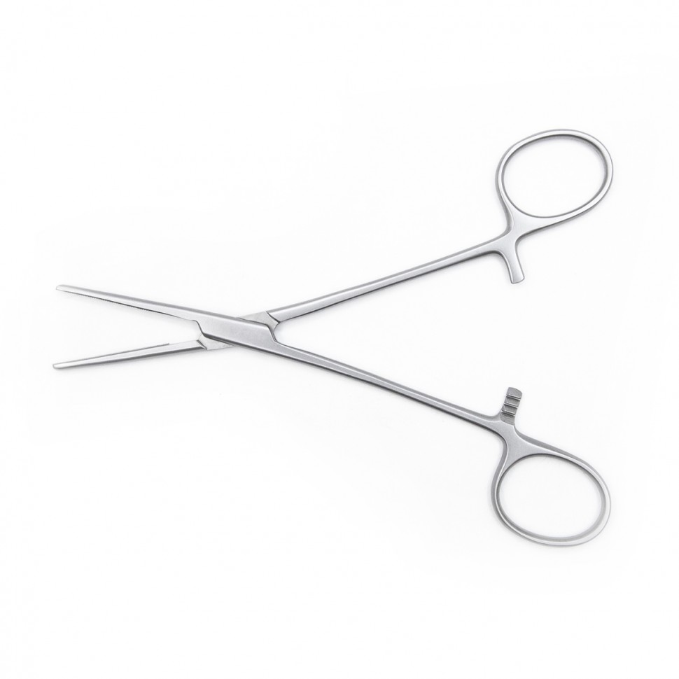 Зажим медицинский DE BAKEY-RANKIN, кровоостанавливающий с атравматической нарезкой прямой, 160 мм (З-11-1р), МИЗТ
