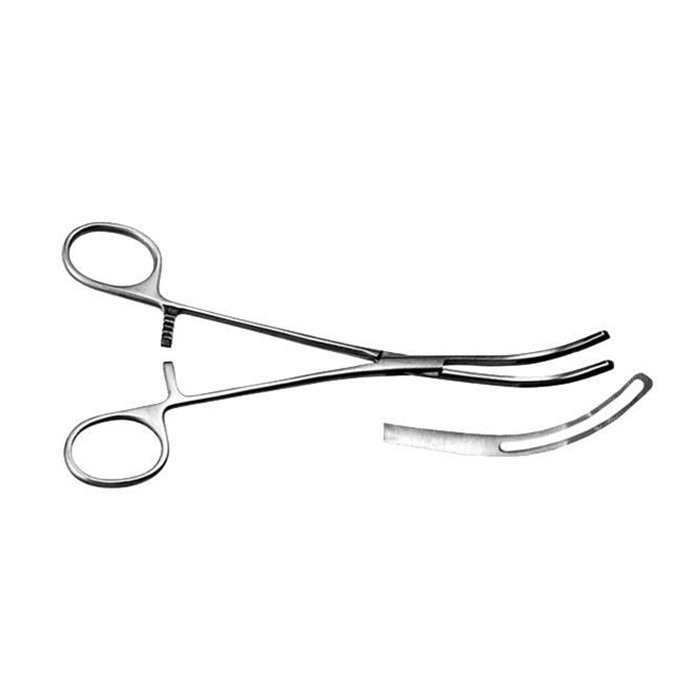 Зажим д/клиновидной резекции легкого, изогнутый, детский